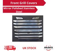 Set decorazione griglia anteriore 9x acciaio inox lucido a specchio per SCANIA R