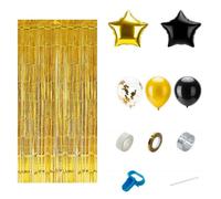 Set Decorazione Palloncini Nero e Oro Ingrosso per Festa Capodanno 2024