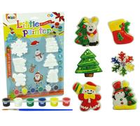 Set impronte di gesso per pittura pittura pittura albero di Natale pupazzo di neve