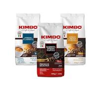 Set Degustazione Caffè Kimbo in grani: Classico, Espresso Napoli e Crema Intensa 1 kg x 3