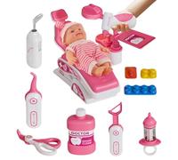 Set del Dentista,Giocattoli Educativi Realistici per Gioco di Ruolo Divertente | Set Gioco Dottoressa Bambine - per Apprendimento Scuola Materna Asilo Attività Festive Casa e Libero