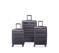 set DELSEY air armour 3 trolley - 55 - 68 - 77cm exp 4dr purple VIOLA 418468