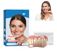 set dentiera in silicone, kit dentiera morbida, dentiera a scatto, dentiera comfort, kit dentiera in silicone, kit dentiera morbida per uomini e donne (1pcs)