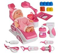 Set dentista per bambini | Gioco educativo e realistico per divertirsi a far sembrare - Cofanetto per dottore ragazza per gioco simbolico | per apprendimento in famiglia, scuola materna, festa e casa