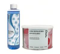 Set Depilazione Professionale - Cera in Lattina + Olio Post-Epilazione Lenitivo | Per Pelli Sensibili, Uso Domestico o Estetico ✅ Depilazione efficace e duratura - La cera a caldo rimuove i peli dalla