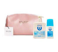 SET: Detergente Liquido NEUTRO Mani, Rispetta La Pelle Aiutandola a Mantenere La Sua Naturale Idratazione 300ml + Deodorante Vapo, No Gas, FRESCHEZZA Naturale 70ml + Pochette (Colori Assortiti)