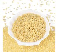 Set di 1.101 perline in vetro rotonde da 8/0, 50 g, piccole perline artigianali per la creazione di gioielli fai-da-te, bracciali, collane, orecchini, progetti artigianali, chiffon limone