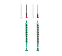 Set di 1, 2, 3 o 4 siringhe da laboratorio per liquidi da 1 ml, con ago smussato, in diverse misure, ideali per liquidi di sigarette elettroniche, hobby e lavori di artigianato (2 pezzi)