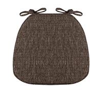Set di 1/2/4/6 cuscini antiscivolo per sedie da pranzo con legacci, lavabili in lavatrice, colore marrone, per cucina e sala da pranzo (41 x 43 cm), comfort e stile