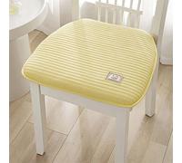 (set di 1/2/4) - Cuscini antiscivolo per sedie da cucina, a forma di ferro di cavallo, per interni ed esterni (colore: giallo, 43 x 40 cm, confezione da 2)