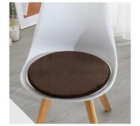 [Set Di 1/2/4] Cuscini Per Sedili Rotondi In Velluto Corallo, Cuscino Per Sedia Da Pranzo Antiscivolo In Lattice, Cuscino Per Sedile Sgabello Rotondo ( Color : Dark coffee , Size : 43*43cm(1pack) )