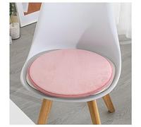 [Set Di 1/2/4] Cuscini Per Sedili Rotondi In Velluto Corallo, Cuscino Per Sedia Da Pranzo Antiscivolo In Lattice, Cuscino Per Sedile Sgabello Rotondo ( Color : Pink , Size : 43*43cm(2packs) )
