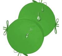 Set di 1/2/4 Cuscino per Sedia Rotondo Esterni, Spessore 5/8cm, Cuscini per Sgabello, Con laccetti, Impermeabili, Sfoderabili, Cuscini per Sedie for Interni ed Esterni, Giardino, Patio(G11,40x5cm/2pcs