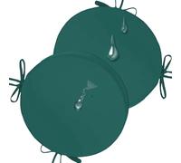 Set di 1/2/4 Cuscino per Sedia Rotondo Esterni, Spessore 5/8cm, Cuscini per Sgabello, Con laccetti, Impermeabili, Sfoderabili, Cuscini per Sedie for Interni ed Esterni, Giardino, Patio(G7,40x5cm/2pcs)