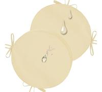 Set di 1/2/4 Cuscino per Sedia Rotondo Esterni, Spessore 5/8cm, Cuscini per Sgabello, Con laccetti, Impermeabili, Sfoderabili, Cuscini per Sedie for Interni ed Esterni, Giardino, Patio(G5,40x5cm/2pcs)