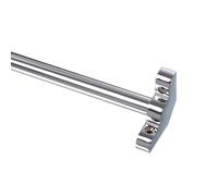 Set di 1 asta per scale in argento, con testa decorativa in ottone, 91,4 cm, ideale per teatro, musei e uso residenziale, migliora l'arredamento delle scale