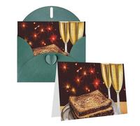 Set di 1 biglietto di ringraziamento con buste, biglietto di auguri per il tuo compleanno, 10,2 x 15,2 cm, elegante biglietto vuoto per note personalizzate, biglietto formale per tutte le occasioni