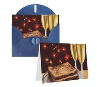 Set di 1 biglietto di ringraziamento con buste, biglietto di auguri per il tuo compleanno, 10,2 x 15,2 cm, elegante biglietto vuoto per note personalizzate, biglietto formale per tutte le occasioni