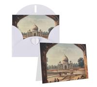 Set di 1 biglietto di ringraziamento con buste, dipinto storico del sito 10,2 x 15,2 cm, biglietto di auguri per note personalizzate, biglietti formali per tutte le occasioni, adatti per piccole