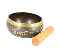 Set di 1 Ciotola Sonora per Meditazione con Mallet | Rame e Legno, Uso in Stanza Dedicata o Cucina, per Praticanti di Buddhismo e Persone in Cerca di Relax