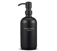 Set di 1 dispenser per sapone MaisoNovo | Flaconi neri da 16,9 oz con pompa in acciaio inossidabile nero