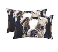 Set di 1 federa per cuscino a forma di bulldog francese, federa in microfibra per capelli e pelle, copricuscino super morbido con cerniera nascosta, 50,8 x 76,2 cm
