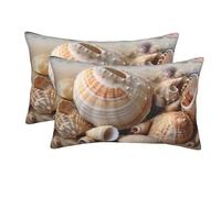Set di 1 federa per cuscino Seashells by The Seashore, federa in microfibra per capelli e pelle, copricuscini super morbidi con cerniera nascosta, 16"x24"