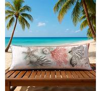 Set di 1 Federe Cuscini da Esterno 60 x 180 cm Impermeabili Copricuscini Giardino Fodere Cuscino da Lancio per Letto Divano Mobili Patio Decor Flax Cuscini Rosa Fiore PjY1848 W-7