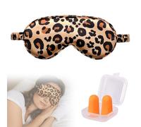 Set di 1 mascherine da notte, maschera da notte per dormire in seta morbidissima, maschera per occhi e dormire antiluce con cinturino elastico regolabile,con Tappi per le orecchie,mascherina