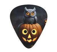 Set di 1 plettri per chitarra con gufo fantasma zucca di Halloween, materiale ABS di alta qualità, vari spessori, migliora la tua esperienza di gioco