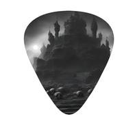 Set di 1 plettri per chitarra con teschi bianchi e neri, materiale ABS di alta qualità, vari spessori, migliora la tua esperienza di suono