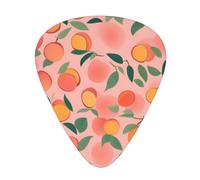 Set di 1 plettri per chitarra, motivo rosa pesca, senza cuciture, materiale ABS di alta qualità, vari spessori, migliora la tua esperienza di suono