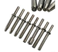 Set di 1 rivettatrice pneumatica con 8 teste intercambiabili per una gamma di esigenze semi vuote e solide (testa semi-cava da 8 mm)