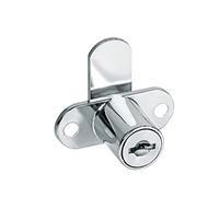 Set di 1 serratura a camma in lega di zinco for armadi e cassetti - Serratura di sicurezza durevole con chiave a due lati for camper e mobili(Silver)