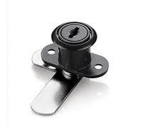 Set di 1 serratura a cilindro for armadi, cassette postali, cassetti e camper - Serratura di sicurezza in lega di zinco resistente con chiave a due lati(Black)