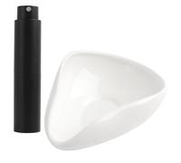 Set di 1 set di bicchieri dosatori e flacone spray, flacone spray RDT e ciotola dosatrice in ceramica per caffè espresso, adatto per amanti del caffè, caffè e tè (bianco)