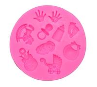 Set di 1 stampo in silicone per torte a forma di bambino, per fondente e caramelle, a forma di piedini di bambino, decorazione per baby shower, per baby shower, feste di nascita, fantasia, Natale,