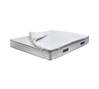 Set di 1 Topper Singolo e 1 guanciale Scorpione, Rinnova Materasso, Sovramaterasso, Materassino per Ospiti, Made in Italy, 80x200 h5 cm, Bianco