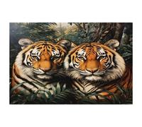 Set di 1 tovaglietta con tigre sulla foresta per tavolo da pranzo, lavabile, antiscivolo, per Natale, vacanze, feste di compleanno