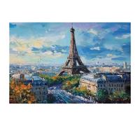 Set di 1 tovaglietta con Torre Eiffel di Parigi, per tavolo da pranzo, lavabili, antiscivolo, per Natale, vacanze, feste di compleanno