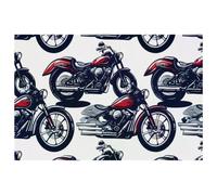 Set di 1 tovagliette alla moda a forma di moto, per tavolo da pranzo, lavabili, antiscivolo, per Natale, vacanze, feste di compleanno