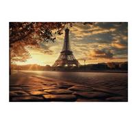 Set di 1 tovagliette all'americana con motivo Torre di Parigi, per tavolo da pranzo, lavabili, antiscivolo, per Natale, vacanze, feste di compleanno