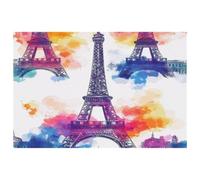 Set di 1 tovagliette all'americana con motivo Torri di Parigi, per tavolo da pranzo, lavabili, antiscivolo, per Natale, vacanze, feste di compleanno