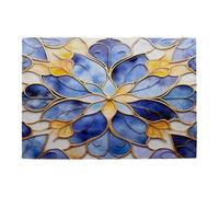 Set di 1 tovagliette all'americana in marmo blu, lavabili, antiscivolo, resistenti al calore, per cucina, sala da pranzo, tavolo, decorazione, 45,7 x 30,5 cm