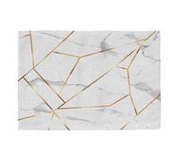 Set di 1 tovagliette in marmo bianco con linee geometriche, lavabili, antiscivolo, resistenti al calore, per cucina, tavolo da pranzo, decorazione 45,7 x 30,5 cm