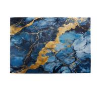 Set di 1 tovagliette in marmo blu dorato, lavabili, antiscivolo, resistenti al calore, per cucina, sala da pranzo, tavolo, decorazione 45,7 x 30,5 cm