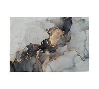 Set di 1 tovagliette in marmo nero e oro, lavabili, antiscivolo, resistenti al calore, per cucina, sala da pranzo, tavolo, decorazione, 45,7 x 30,5 cm