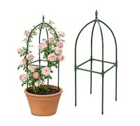 Set di 1 traliccio da giardino a forma di obelisco, struttura di supporto per piante in metallo con robusto design per tutte le stagioni, decorazione per balcone esterno, struttura da giardinaggio per