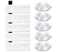 Set di 10 accessori per pulitore a vapore Kärcher SC1 SC2 SC3 SC4 SC5, contiene 5 tamponi e 5 panni per tergicristalli, confezione da 10 pezzi