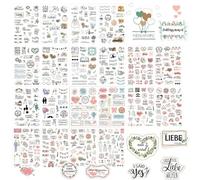 Set di 10 Adesivi per Matrimonio, Bellissimi Adesivi per Libri degli Ospiti, Adesivi Nuziali per Album di Foto Libro degli Ospiti, Biglietti, Regali